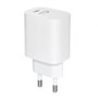 Leotec Cargador de Pared 20W USB-C PD 3.0 y USB-A Blanco LECSPH20W2W